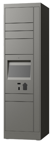 Indoor Single Kiosk Column locker unit