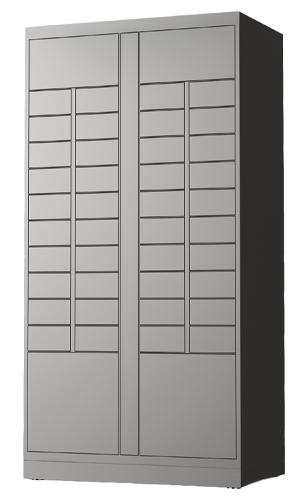 Indoor XS Door Tower locker bank