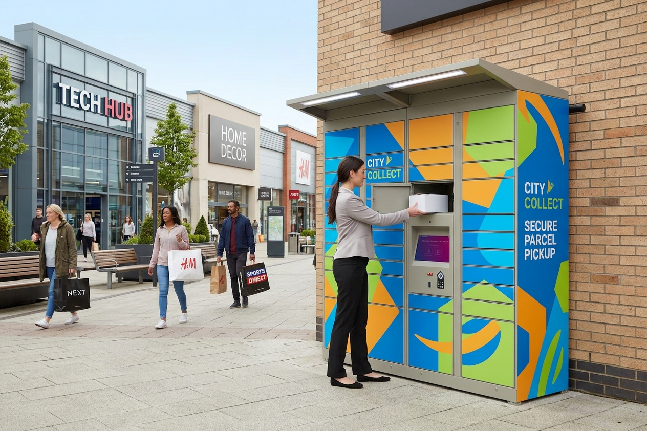 Click & collect smart Lockers | Pitney Bowes