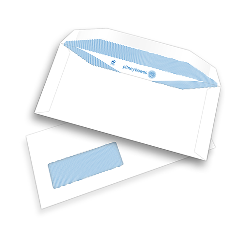 Pitney Bowes® Envelopes DL+ Gummed 39x93mm Window White 90gsm - pk1000