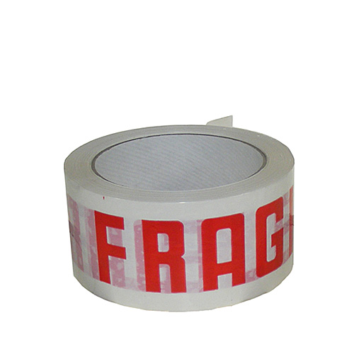 White & Red Fragile Packing Tape - 48mmx66m - pk36