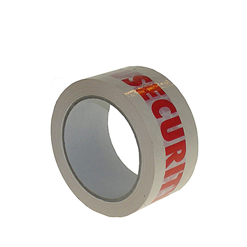 White & Red Security Packing Tape - 48mmx66m - pk36