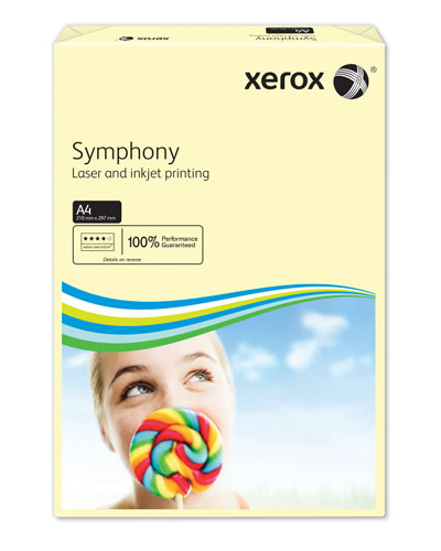Xerox Symphony Pastel Tints - Yellow A4 80gsm Paper