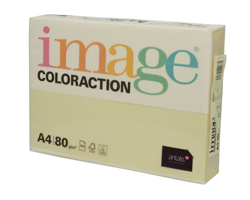 Image ColorAction Pale Tints - Yellow A4 80gsm Paper