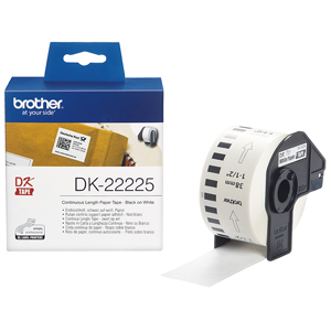 Brother DK-22225 continuous direct thermal paper label roll