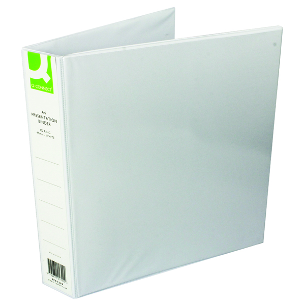 Q-Connect Presentation 40mm 4D Ring Binder A4 White (Pack of 6) KF01329Q