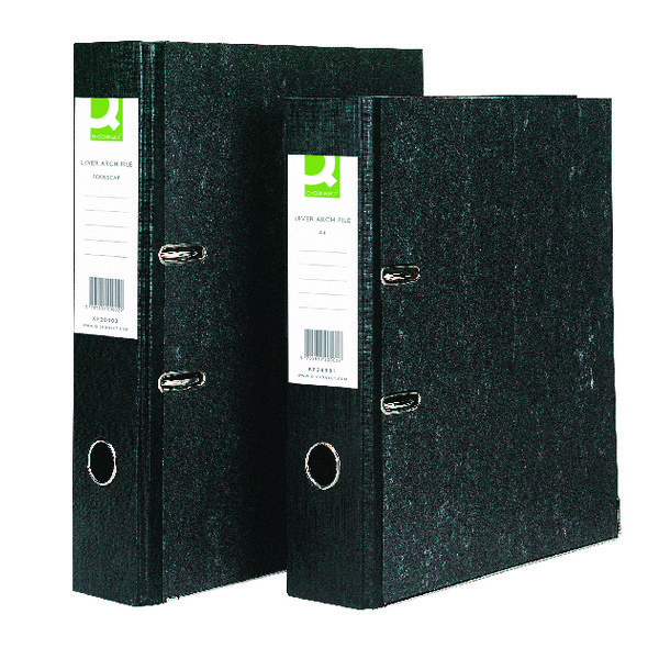 Q-Connect Lever Arch File A4 Black (Pack of 10) KF20001