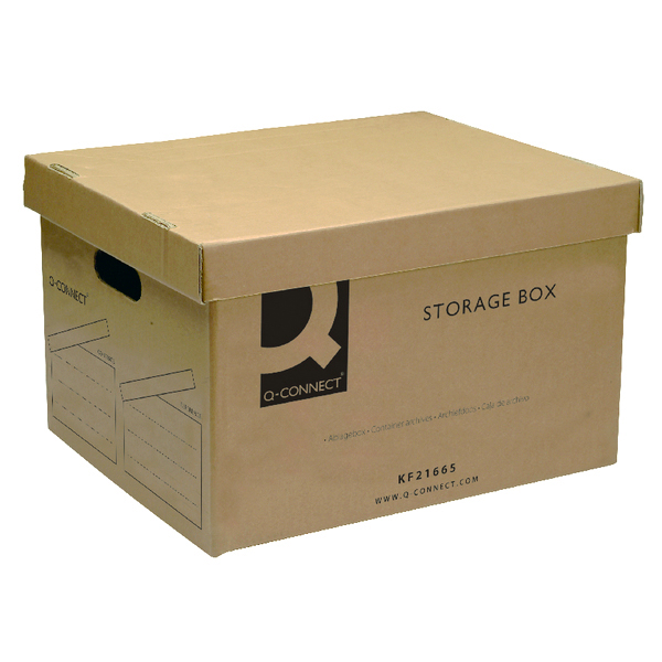 Q-Connect Brown Storage Box 335x400x250mm KF21665