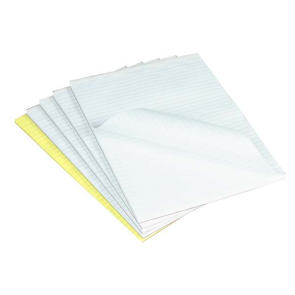 Q-Connect Feint Ruled Board Back Memo Pad 160 Pages A4 (Pack of 10) A4 Memo F