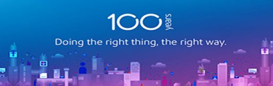 itney Bowes 100 logo