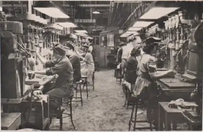 1942 - Women were nearly 40% of the workforce in the Stamford, CT plant during WWII