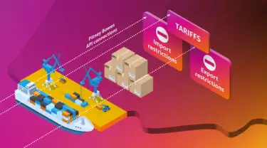 international shipping customs illustration