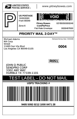 Can you print labels at usps store
