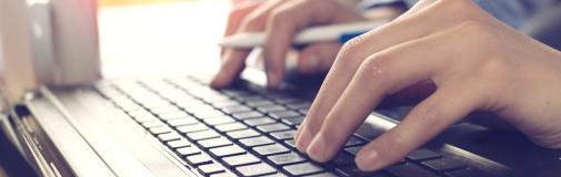 Typing on keyboard Typing on keyboard