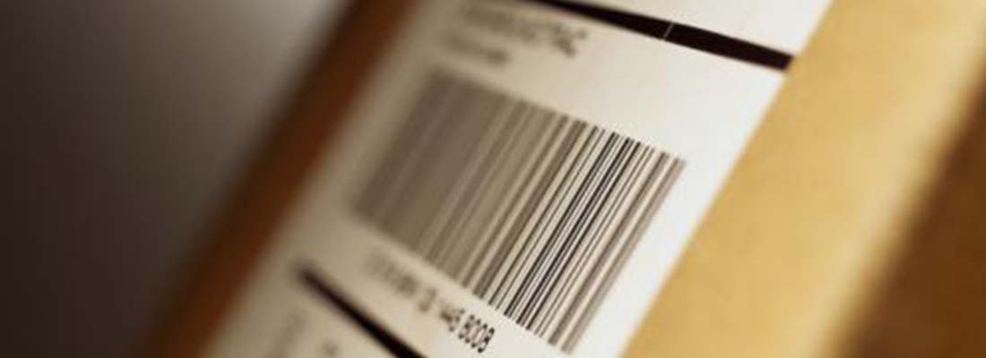 Barcode of a parcel