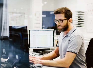 man working at office