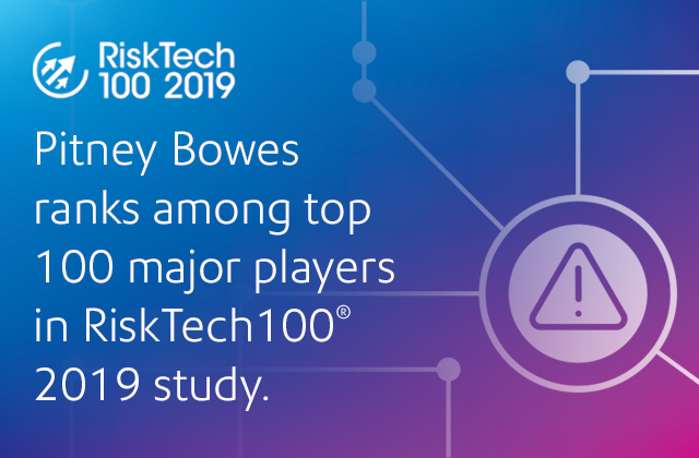 Pitney Bowes ranks among top 100 major players in RiskTech100 2019 study.