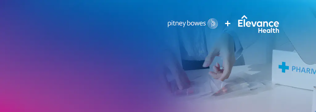 Elevance Health and Pitney Bowes company logos