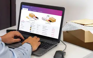 Person working on laptop