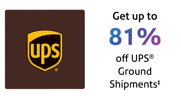 UPS and 81% off UPS Ground Shipments
