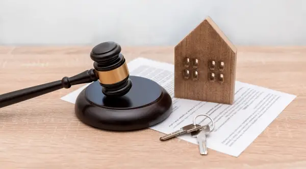 gavel and legal papers