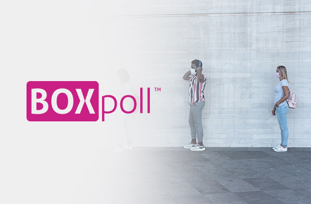 BOXpoll logo people in a queue