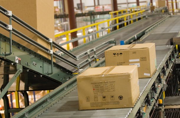 boxes on conveyor boxes on conveyor