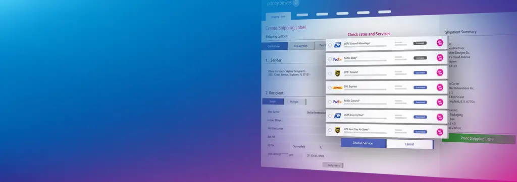 Shipping Software dashboard