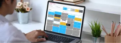 Man watching laptop