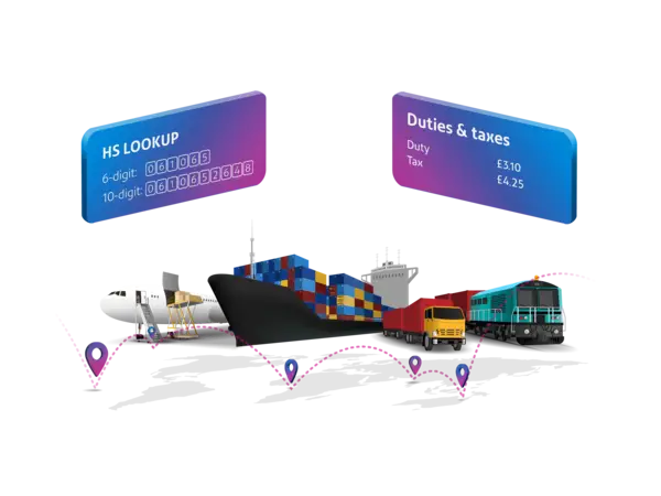 shipping packages with an international shipping label