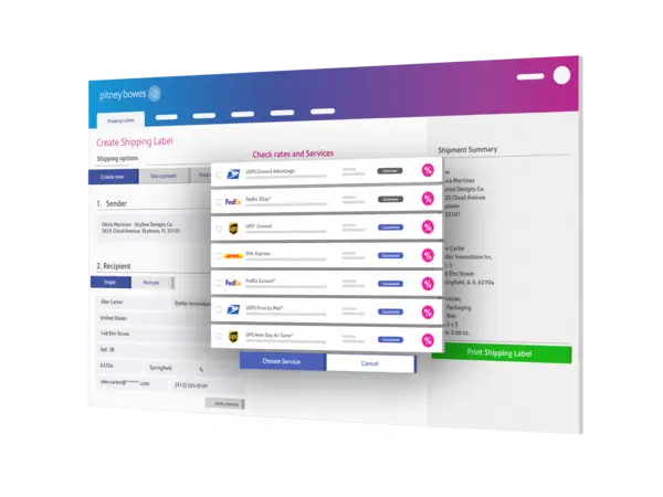 carrier rate shop dashboard