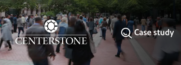 Group of people walking on a sidewalk