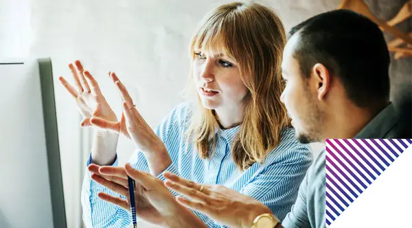 Employee discussing a plan