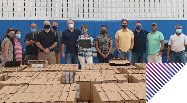 Volunteering with boxes