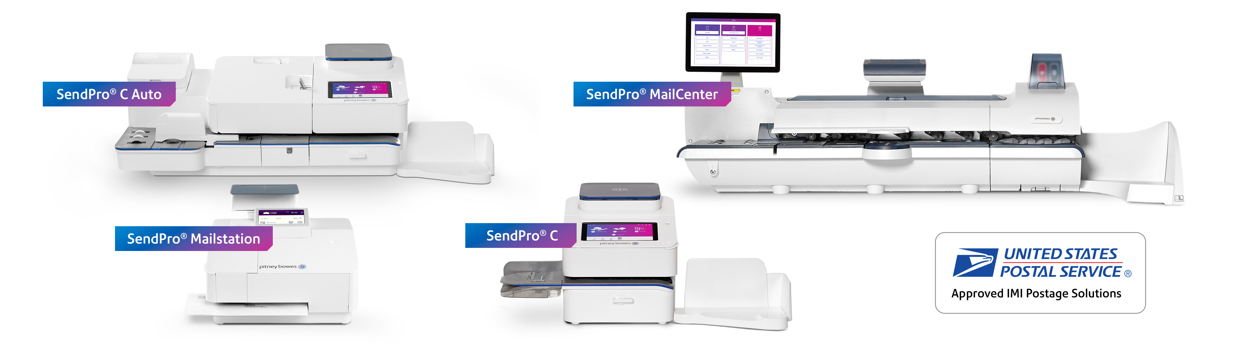 SendPro family of postage meters