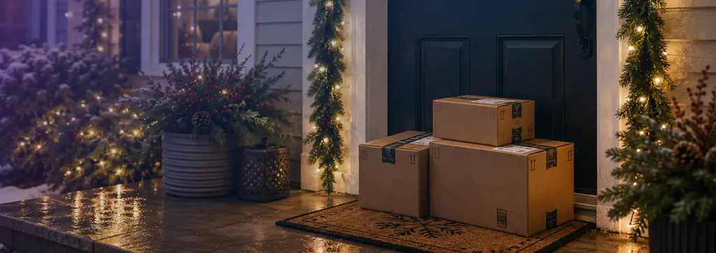 Parcel with barcode