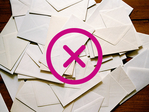 Stack of envelopes - do not mail