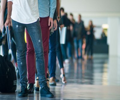 People standing in queue