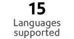 15 languages supported