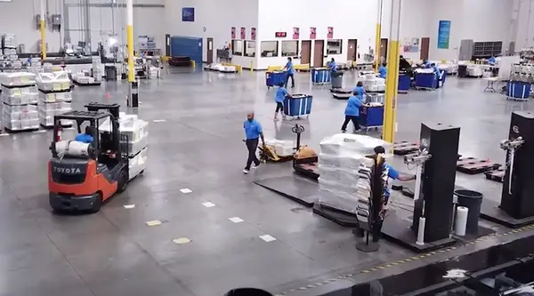 parcel handling area