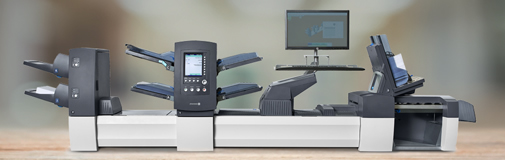 Folder inserter on table
