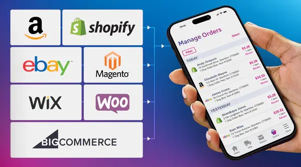 Marketplace logos -- amazon, ebay, magento, shopify, wix, woo commerce, big commerce