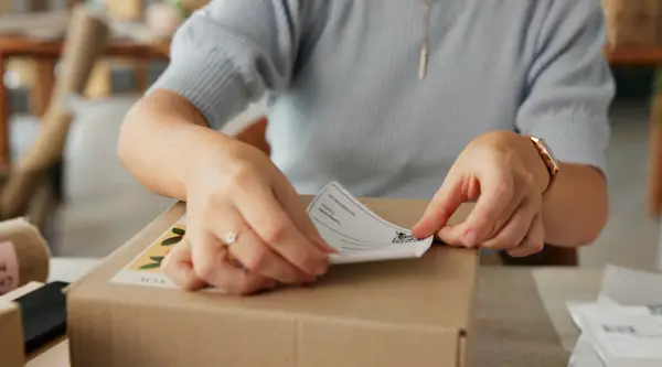 label on box