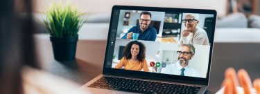 video conference as viewed on a tablet