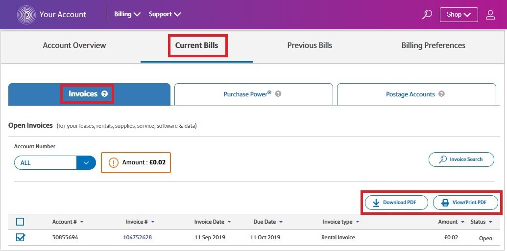 Currebt Invoices