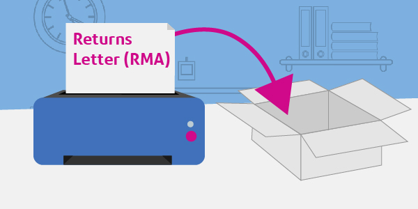 step to print RMA letter for return