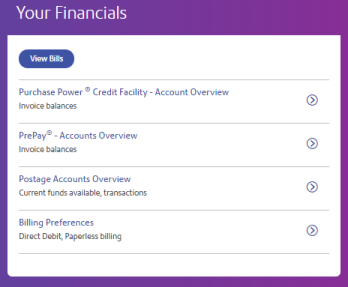 Screenshot of Your Financials